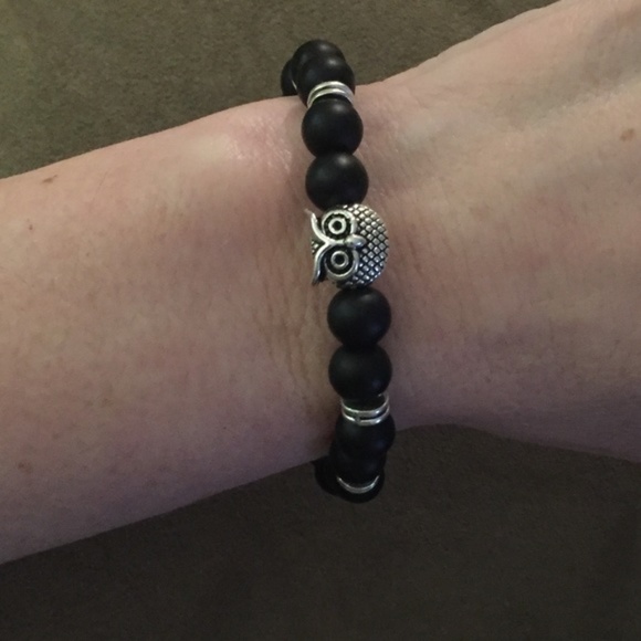 Natural Lava rock Bead Bracelet - Picture 2 of 3